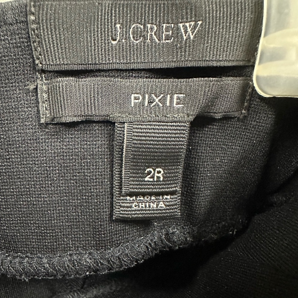 Genuine Leather J Crew Pixie Black Tuxedo Stripe Back Zip Legging Womens 2 - Picture 6 of 9